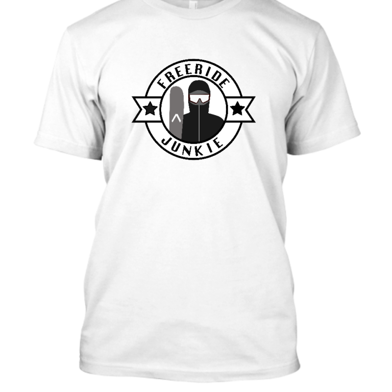 Biała Koszulka Freeride Junkie Black Logo
